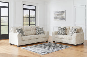 This sofa speaks to those drawn to fresh, contemporary style with richly neutral appeal. Subtle and sophisticated, the plush upholstery and dark tri-block legs are a natural complement for so many color schemes. Two accent pillows make the seating even mo