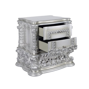  the Valkyrie Bedroom Collection provides the feeling of luxury and sophistication. Ornate carvings with floral scroll design on each piece boast extravagant silhouette