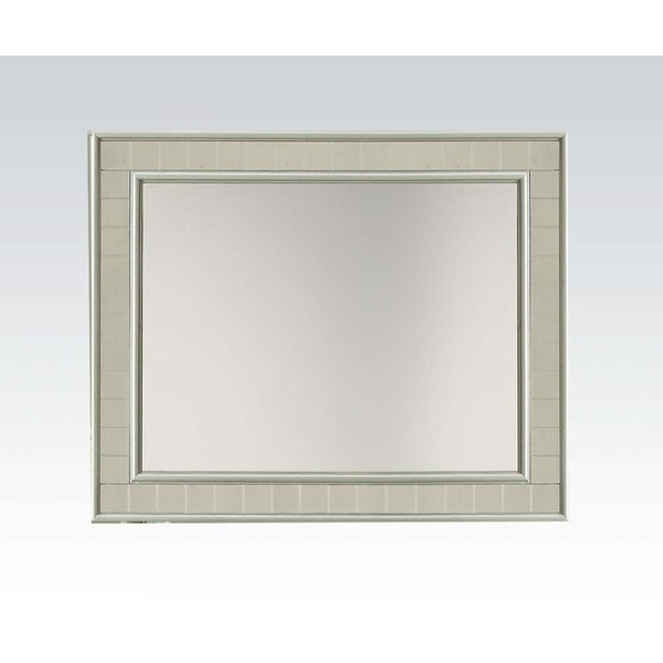Rectangular Wall Mirror Wooden Molding Trim w/Mirrored Trim Inlay<br/><br/><b>Product Features</b><ul><li>Case: 1Pc/1Ctn</li><li>Finish: Champagne</li><li>Style: Transitional</li><li>Materials: Wood, Mirror, Veneer (Wood), Composite Wood</li></ul><br/>