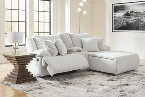 Top Tier - Alloy - 3-Piece Reclining Sectional Sofa With Raf Chaise