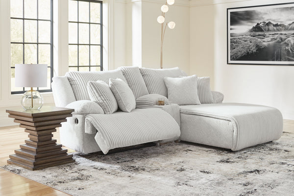 Top Tier - Alloy - 3-Piece Reclining Sectional Sofa With Raf Chaise