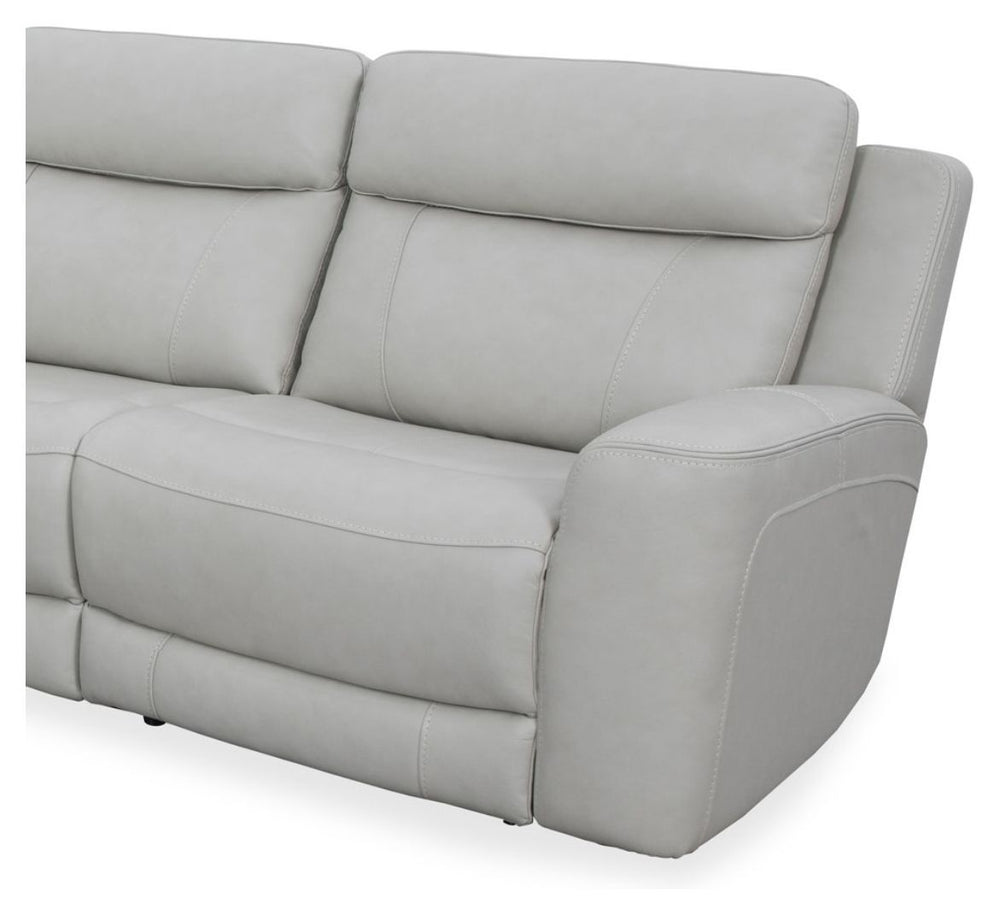 Introducing our comfortable and convenient Calgary Sectional, designed with relaxation in mind. Calgary features power recline and headrest controls, allowing you to adjust your seating position easily. The over-padded headrests provide extra comfort, and