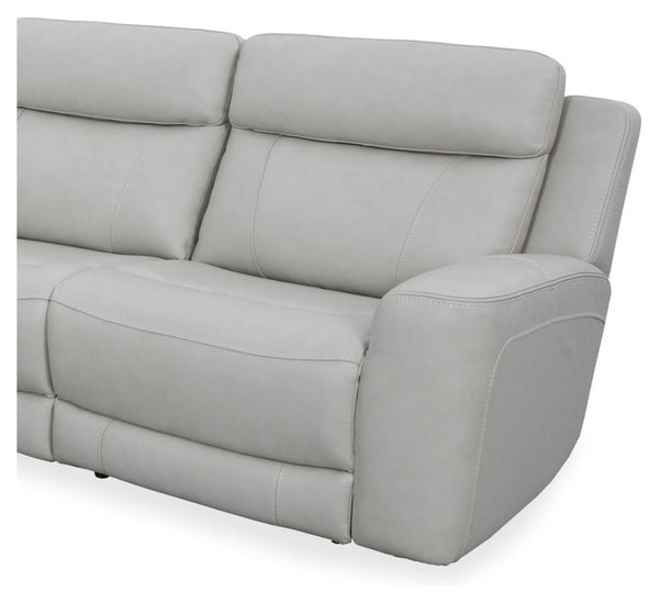 Introducing our comfortable and convenient Calgary Sectional, designed with relaxation in mind. Calgary features power recline and headrest controls, allowing you to adjust your seating position easily. The over-padded headrests provide extra comfort, and