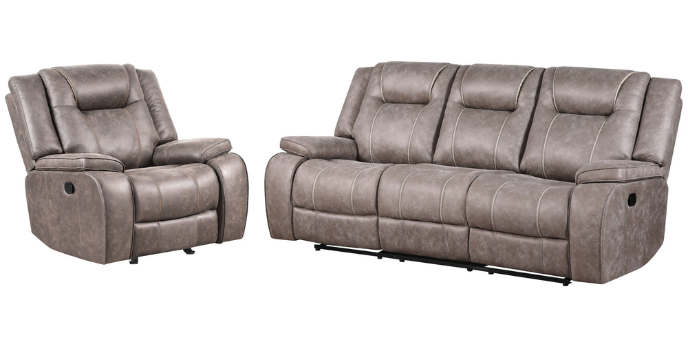 Plush, stuffed, and easy, the Blake Manual Dual-Reclining Sofa, Loveseat, and Recliner will feel at home in most any living space. Easy to clean (just wipe the high-performance fabric with a soft cloth!) and easy to operate (simply pull the latch to utili