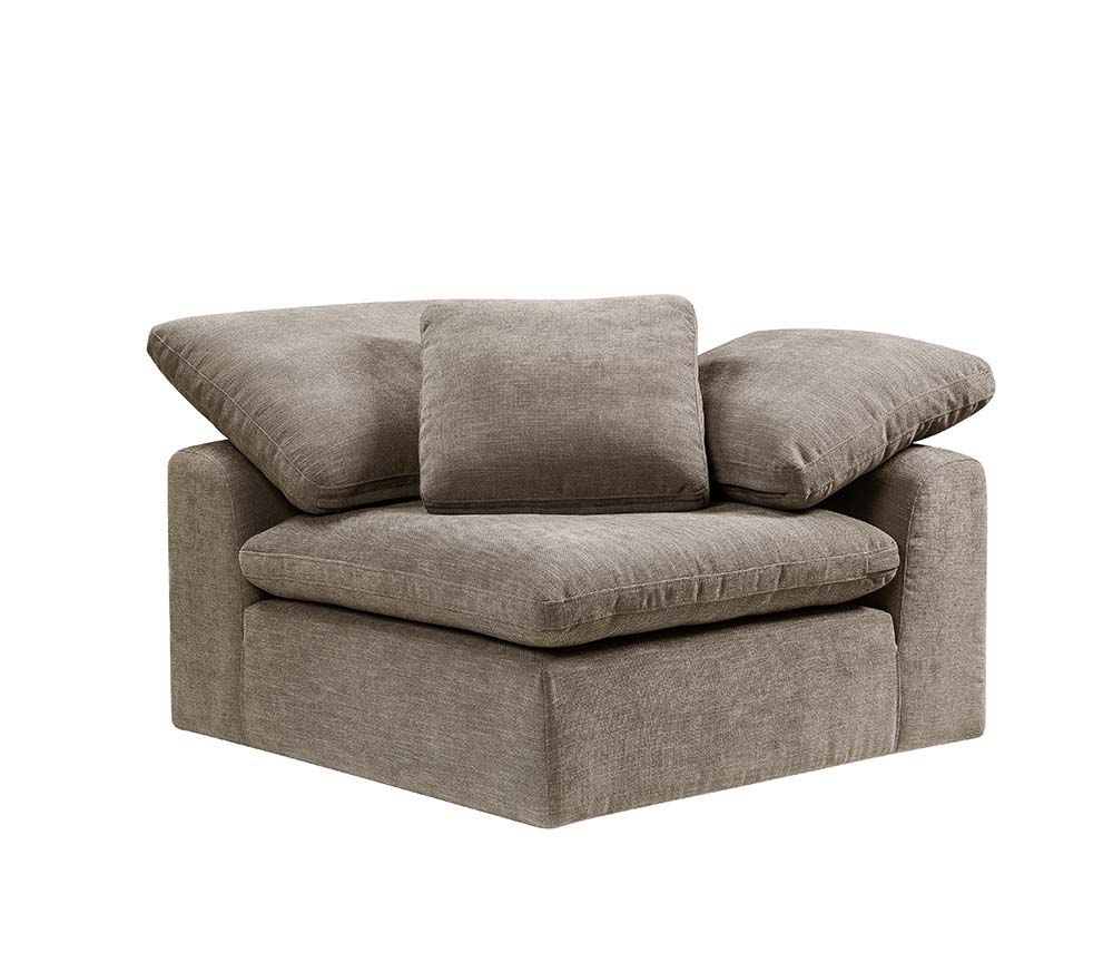 Complete your living room with the unique design and sink-in comfort of the Naveen modular collection. Add both contemporary and modern taste with this beautiful group wrapped in a relaxing hue fabric. This group comes with multiple seating options of wed