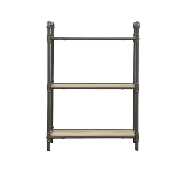  it-'s easy to see why the Itzel bookcase is a bestseller. The sandy gray frame is sleek