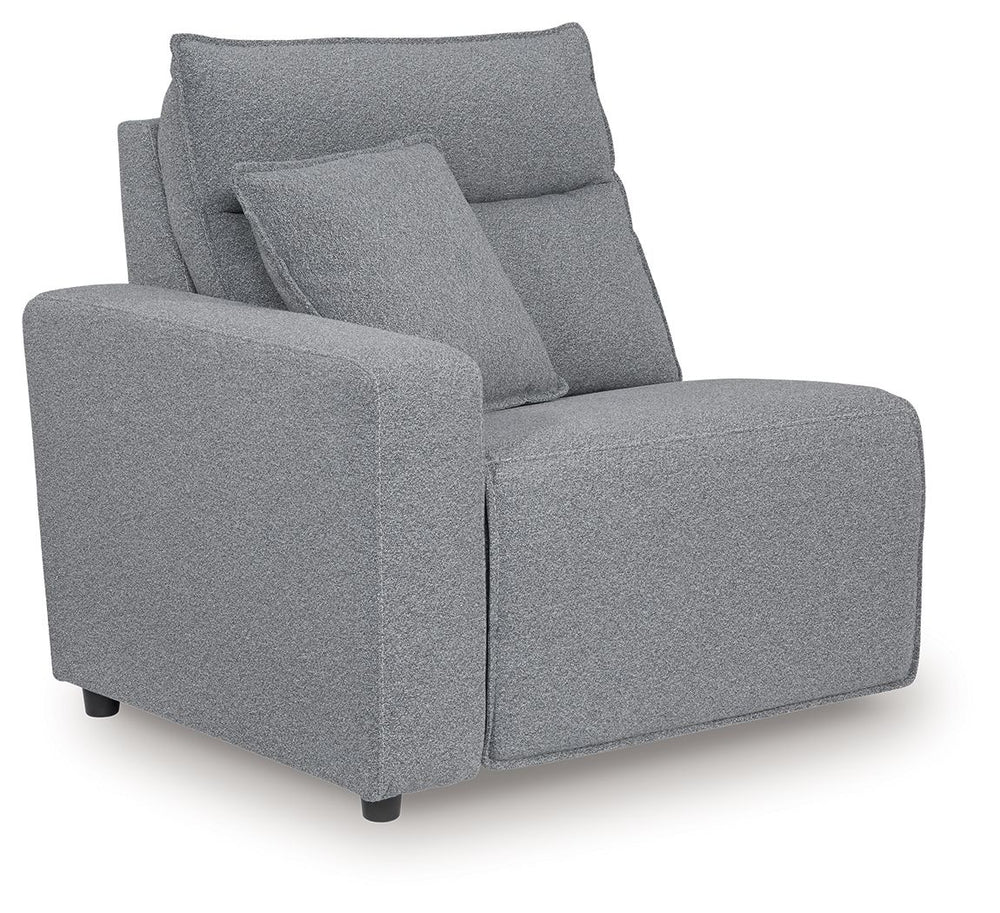 This left-arm facing power recliner is made with Next-Gen Nuvellaâ„¢ fade-resistant, washable fabric. Pairs with other items in the series to make a modular sectional.<br><br><b>Additional Dimensions</b><br><ul><li>Arm height: 26-"</li><li>Seat depth: 23-