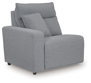 This left-arm facing power recliner is made with Next-Gen Nuvellaâ„¢ fade-resistant, washable fabric. Pairs with other items in the series to make a modular sectional.<br><br><b>Additional Dimensions</b><br><ul><li>Arm height: 26-"</li><li>Seat depth: 23-