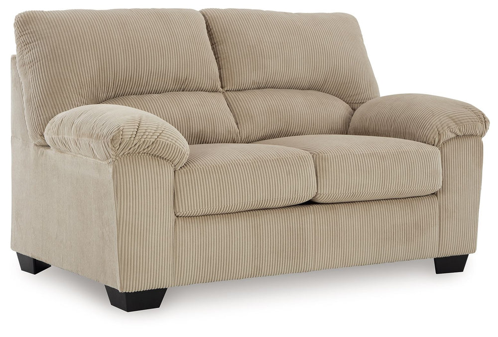 This loveseat is a cozy interpretation of casual contemporary style. Its super-soft corduroy makes curling up with a book or your favorite show that much more comfortable. You-'re sure to appreciate its sincere styling and homey approach to relaxation.<br