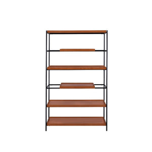  Rectangular Bookshelf (Etagere Style) â€¢ Storage: 5 Open Compartment (5 Wooden Shelves