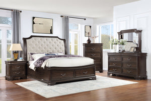  a testament to enduring craftsmanship and timeless style. This set includes a magnificent bed