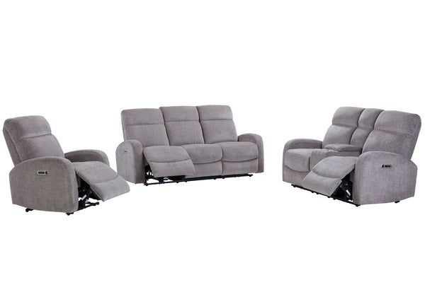 Tuscany - Power Reclining Sofa Loveseat And Recliner - Whiskers Nature