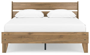 Deanlow - Honey - Queen Platform Panel Bed
