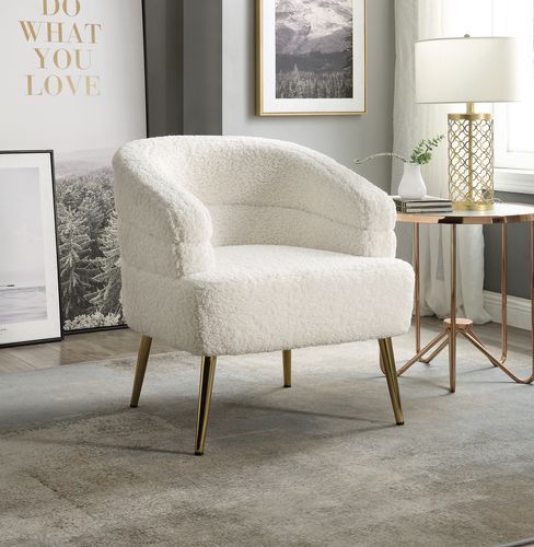 Seat Construction: Full FoamTight Seat & Back CushionMetal LegArmrest: Sloped<br/><br/><b>Product Features</b><ul><li>Seat Construction: Full Foamâ€§Tight Seat & Back Cushionâ€§Metal Legâ€§Armrest: Sloped</li><li>Case: 1Pc/1Ctn</li><li>Finish: White Faux 
