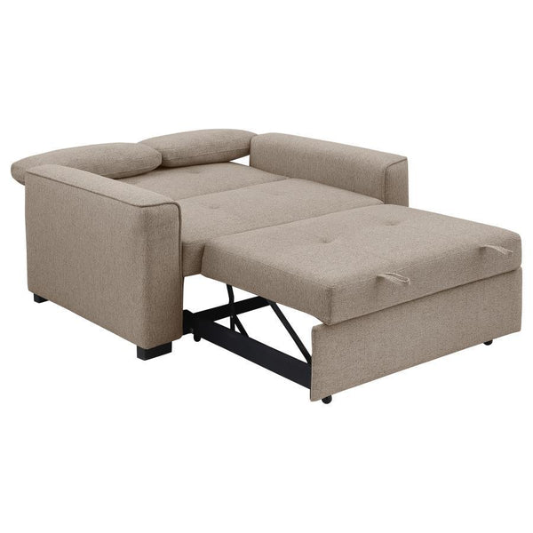 Edith - Upholstered Convertible Sleeper Sofa Bed - Beige