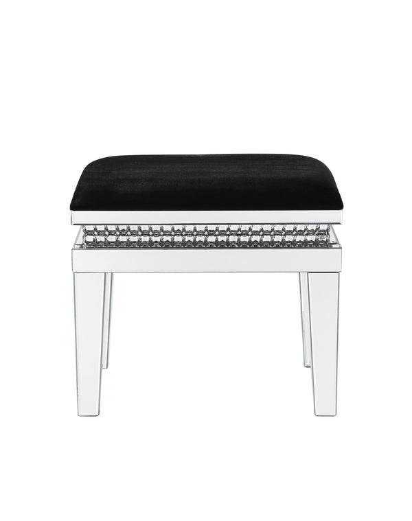  the Lotus Vanity Stool will be an ultimate statement piece for your dreamy dressing room. Mirrored taperd legs and aprons are characterized by reflective surface