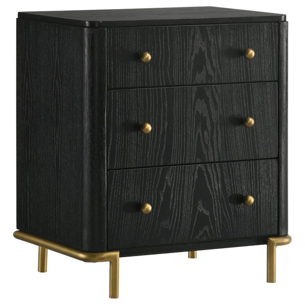 Arini - 4 Piece California King Bedroom Set - Cream And Black