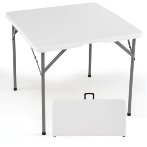 Fold in half for easy portability and compact storage<br>Effortless folding process with the security lock and fixing buckle<br>HDPE top is anti-fading  heat resistant  stain resistant  and sun-protective<br>Honey-comb structure and metal legs to ensure a