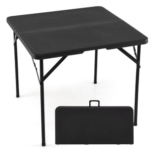 Fold in half for easy portability and compact storage<br>Effortless folding process with the security lock and fixing buckle<br>HDPE top is anti-fading  heat resistant  stain resistant  and sun-protective<br>Honey-comb structure and metal legs to ensure a