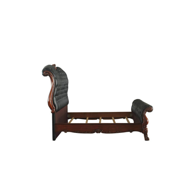 Dresden - Queen Bed - PU & Cherry Oak - 72"