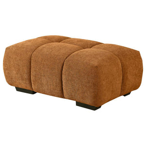 Camacho - Rectangular Upholstered Tufted Ottoman - Orange