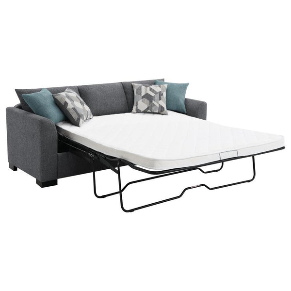 Storey - Upholstered Sleeper Sectional Chaise Sofa - Gray