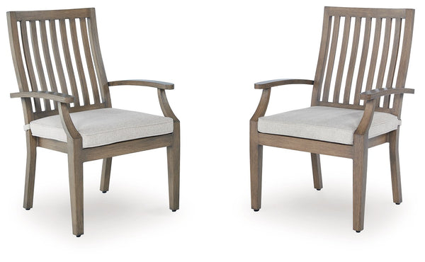 Experience the perfect combination of durability and style with this outdoor arm chair. Enhanced by a sumptuously soft cushion wrapped in high-performing, low-maintenance Nuvella+â„¢ fabric, it-'s designed to provide years of enjoyment. This delightful ad