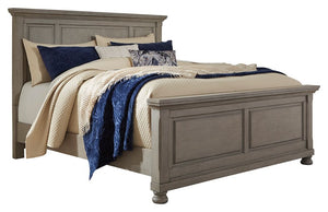 Satisfying your taste for tradition, this California king panel bed sports serene sophistication. Forever classic design detailsâ€”inlaid panels and bun feetâ€”are so easy to love. Burnished light gray finish elevates the look with modern sensibility, so 