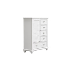 The Jamestown Door Chest in White is a perfect combination of durability, style, and practicality, designed to enhance any bedroom. Expertly crafted from solid Acacia, premium manufactured woods, and authentic Oak veneers, this door chest is built to last