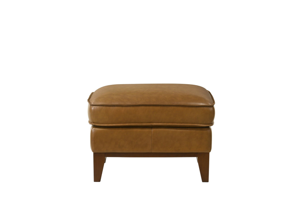 The Caspar Top Grain Leather Ottoman combines timeless design with everyday functionality. Upholstered in luxurious caramel brown 100% top-grain leather, this ottoman is known for its durability, breathability, and refined aesthetic. Crafted with quality 