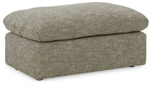 On the days when rest and relaxation seem out of reach, this ottoman provides a positively plush foot perch. Its feather-fiber blend cushion invites you to float away in cloud-like comfort. Striking granite-hued upholstery and a streamlined frame grant th