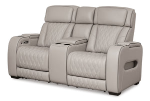 Ready to take your reclining experience to the next level? Then sit up and take notice. With this power reclining loveseat, ultimate relaxation is at your fingertips. Experience the pure bliss of an air massage system and heated seats at the touch of a bu
