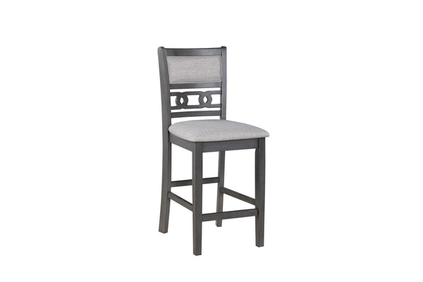 Gia - 5 Piece Round Counter Dining Set - Gray
