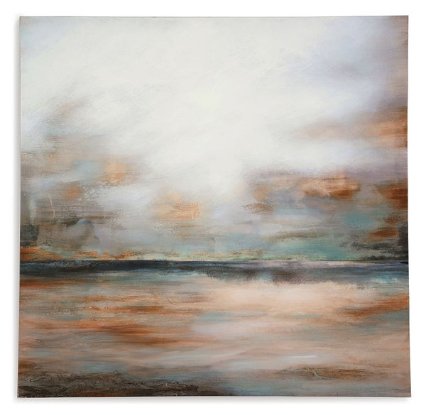 Keep your head in the clouds. This wall art is a dreamy addition to your modern decor. Itâ€™s a simply stunning abstract take on landscape paintings, gracing your space with its bright and airy design.<br/><br/><b>Product Features</b><ul><li>Gallery wrapp