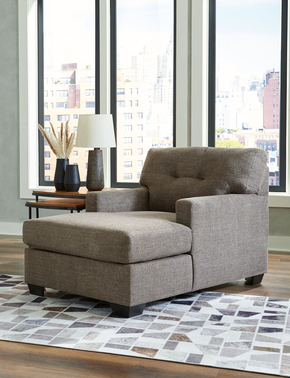 Reliable comfort, reimagined. Suitable for a variety of spaces, this chaise invites you to say hello to approachable, everyday style. It expertly balances classic details, like a tufted back, with a contemporary structure. Satisfyingly soft, multi-hued up