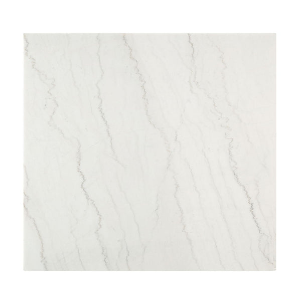 Edwyn - Counter Height Table - White Natural Marble Top & Espresso Finish