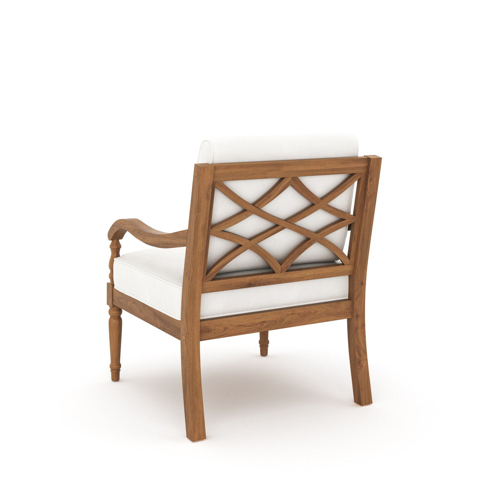 Relax in the Savannah Club Chairs, a set of two that allows for cozy conversations. Crafted with FSC Certified, Eco-Friendly Acacia Solid Wood, these chairs promise years of outdoor enjoyment. Their color fast, weather resistant fabric, made of solution d