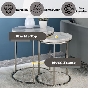 Zaidee - Nesting Table Set - Nickel