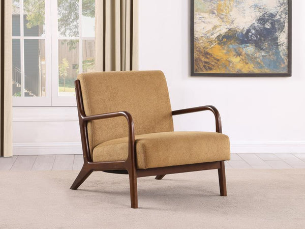  perfectly complementing surrounding decor for a seamless look. The chair is built with a structured wood frame