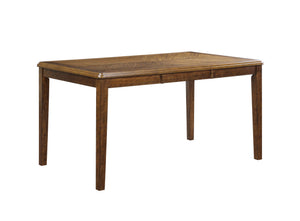 Gia - 5 Piece Dining Set (Table & 4 Chairs) - Brown - Wood