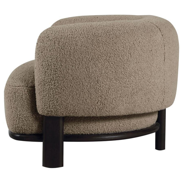 Lawler - Upholstered Barrel Back Accent Chair - Mushroom