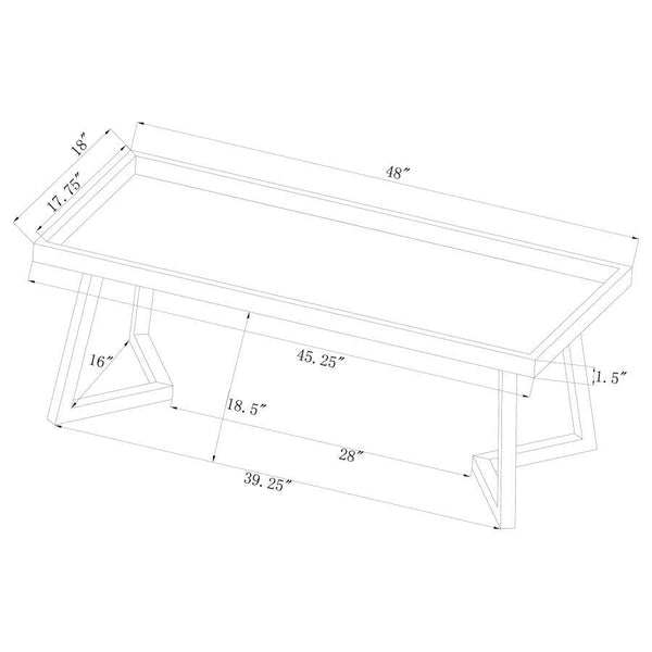 Beaufort - Velvet Upholstered Dining Bench - Steel Gray