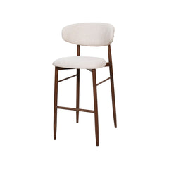 The Royce Bar Chair set offers a stylish and practical seating solution with a distinct mid-century modern flair. Each set includes two bar height chairs featuring a gracefully curved back and sleek, low-profile design that adds a refined touch to any din