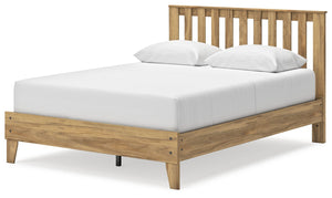 Bermacy - Light Brown - Queen Platform Panel Bed