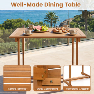 1.97" built-in umbrella hole enables easy installation of shade for sunny days<br>35.5" spacious tabletop offers ample room for meals and gatherings<br>Crafted from splinter-free  high-hardness and crack-resistant acacia wood<br>Offer space for the fruit 