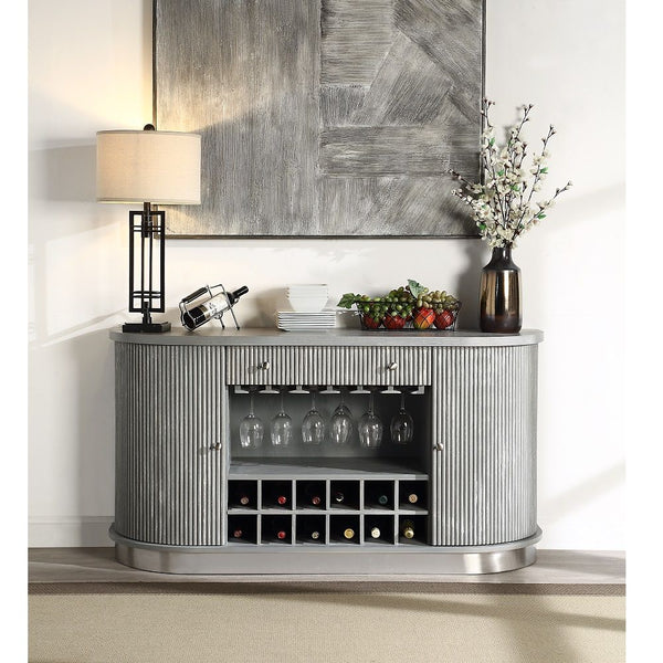 Fixed Table Top Engineering Marble Grain Table Top Natural Finish Style Padded Seat & Back Cushion