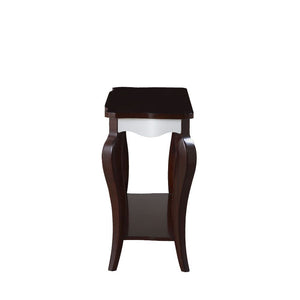  Rectangular Leg Sofa Table â€¢ NO Storage (Open Base) â€¢â€¢ CONSTRUCTION â€¢â€¢ Wood Top & Scrolled Apron: Walnut Top & White Apron (Fixed Top) â€¢ Wood Cabriole Leg: Walnut Finish â€¢<br/><br/><b>Product Features</b><ul><li>Case: 1Pc/1Ctn</li><li>Fi