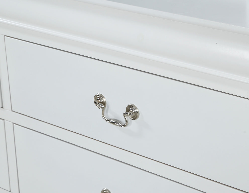 Louis Philip - Dresser & Mirror - White