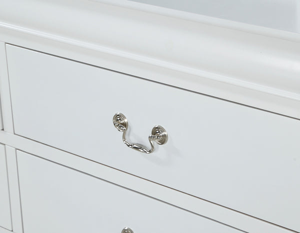 Louis Philip - King 4 Piece Bedroom Set - White