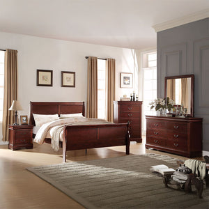 Louis Philippe - Eastern King Bed - Cherry
